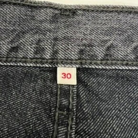 Levi's Skirt Women's Size 30 Black Wash Rigid Denim Side Slit Jean Midi Classic - Picture 6 of 15